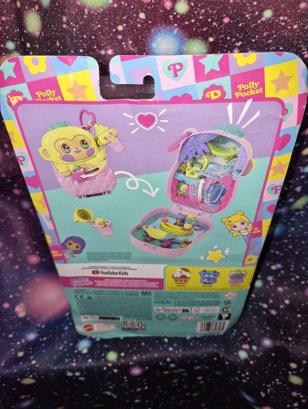Polly Pocket Pineapple Monkey Compact Playset JKC49 🍍🐒✨